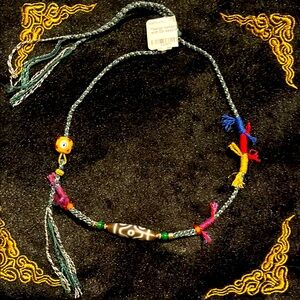 Multicolor Tibetan DZi Beaded Necklace